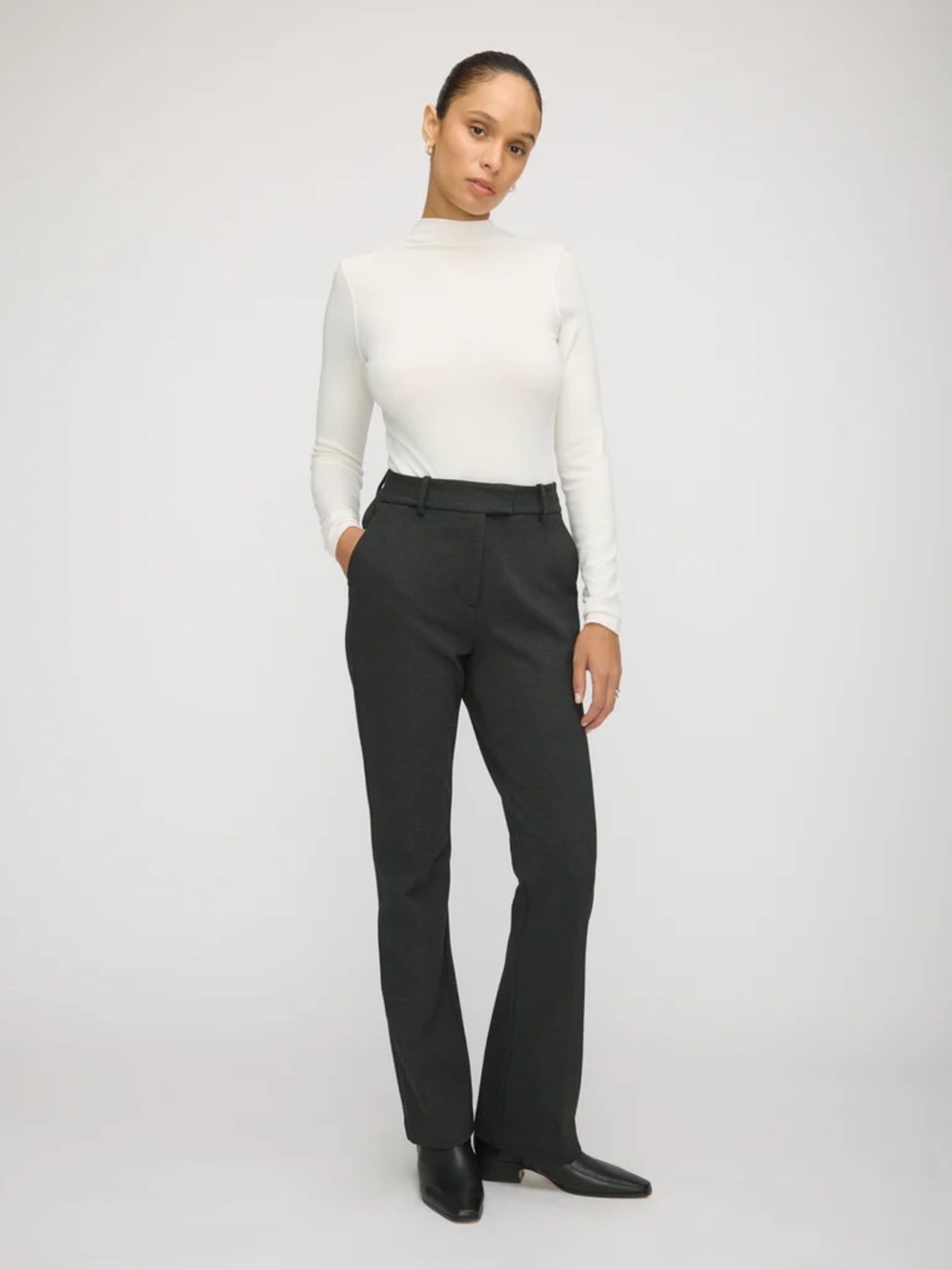 KIT & ACE Maven Bootcut Pant in Herringbone | Size 10
